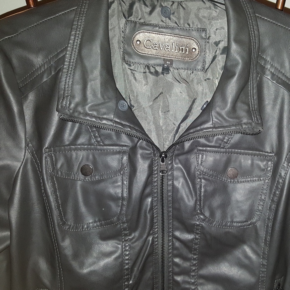 Women's Cavalini Faux "Leather" Jacket Size 2X